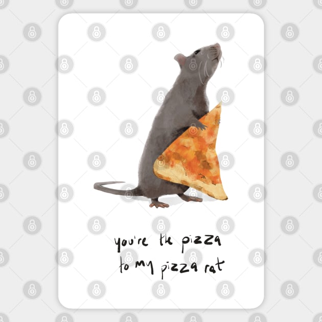 Pizza Rat Love Magnet by Flockadoodle